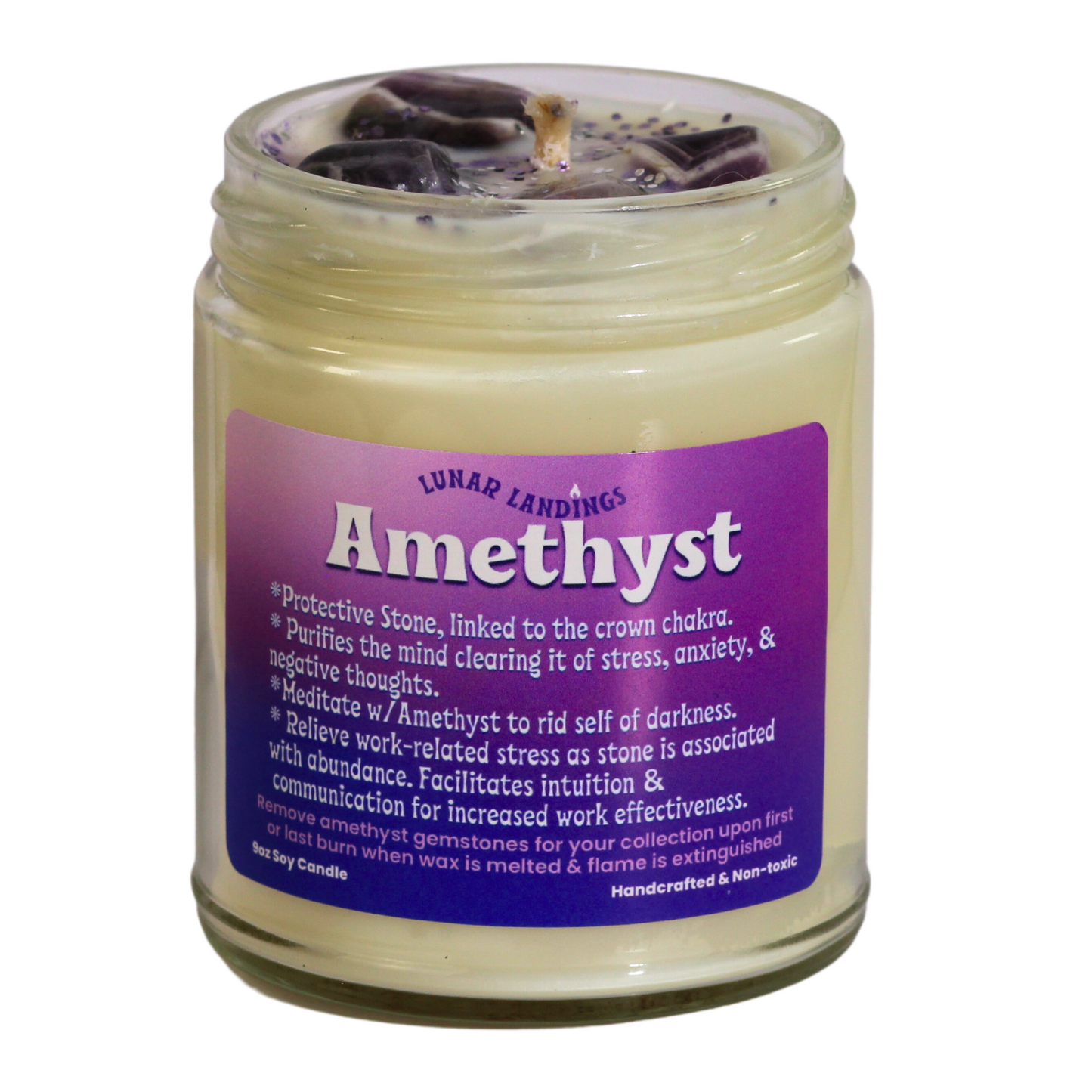 Amethyst Soy Crystal Candle