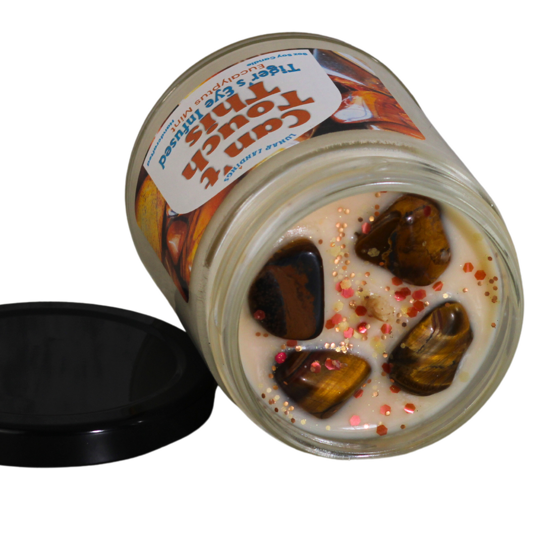 Tiger's Eye Crystal Soy Candle- #CantTouchThis