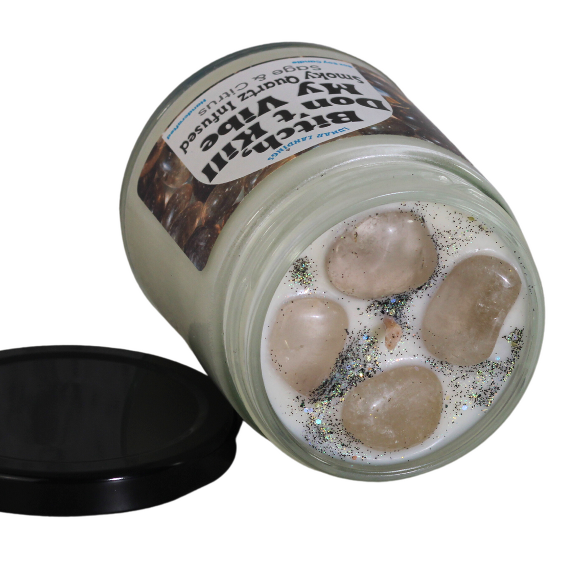Smoky Quartz Soy Crystal Candle