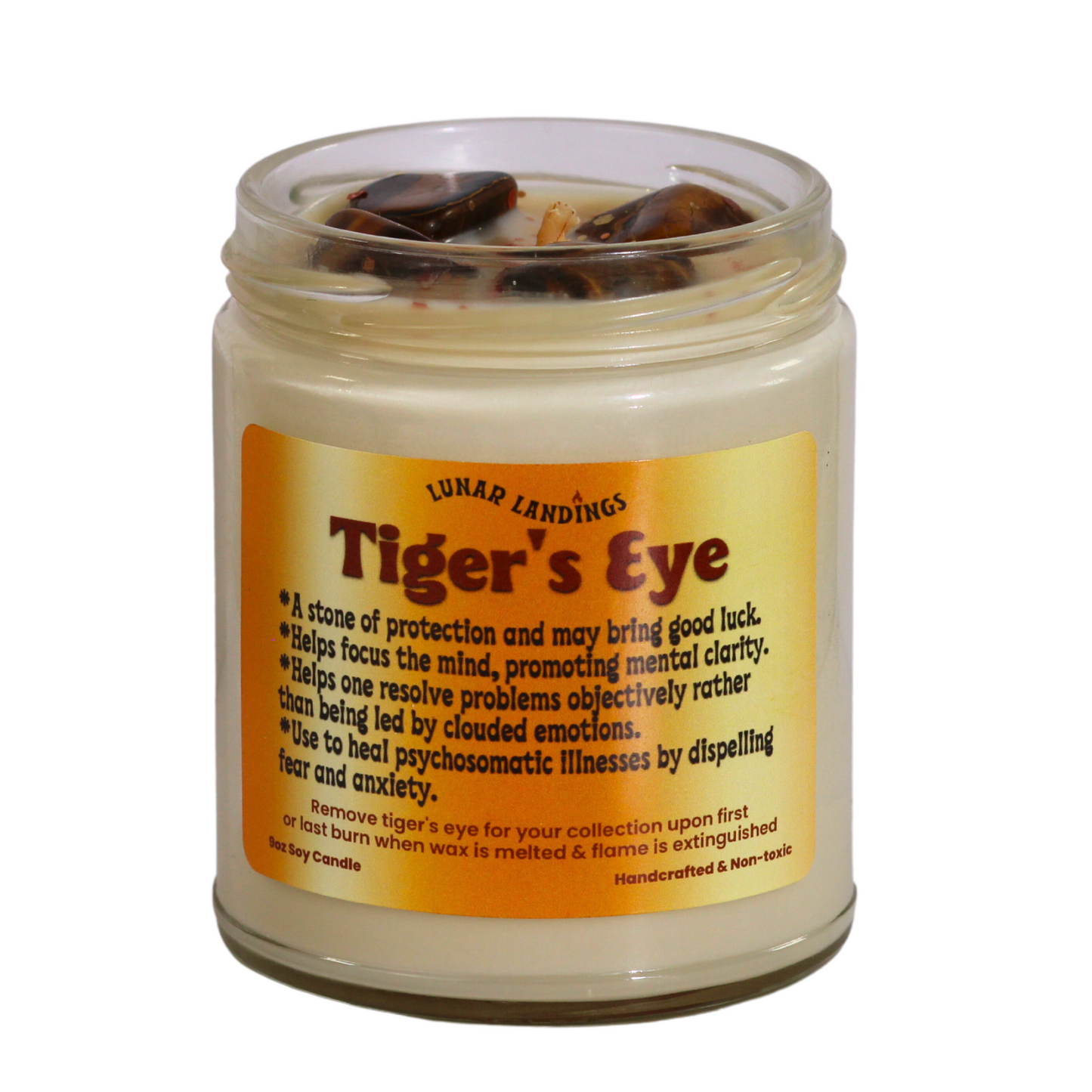 Tiger's Eye Crystal Soy Candle- #CantTouchThis