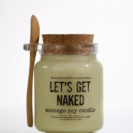 Let's Get Naked Clear Label Massage Soy Candle