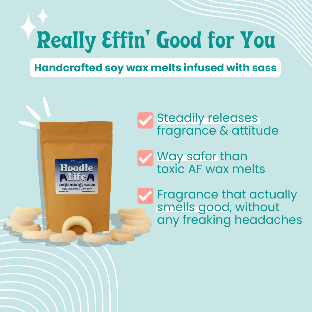 Hoodie Life, Bergamot Mahogany Wax Melts