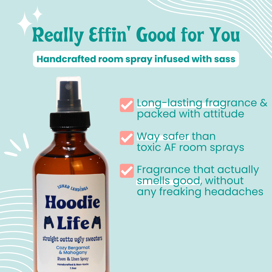 Bergamot Mahogany, Hoodie Life Room & Linen Spray