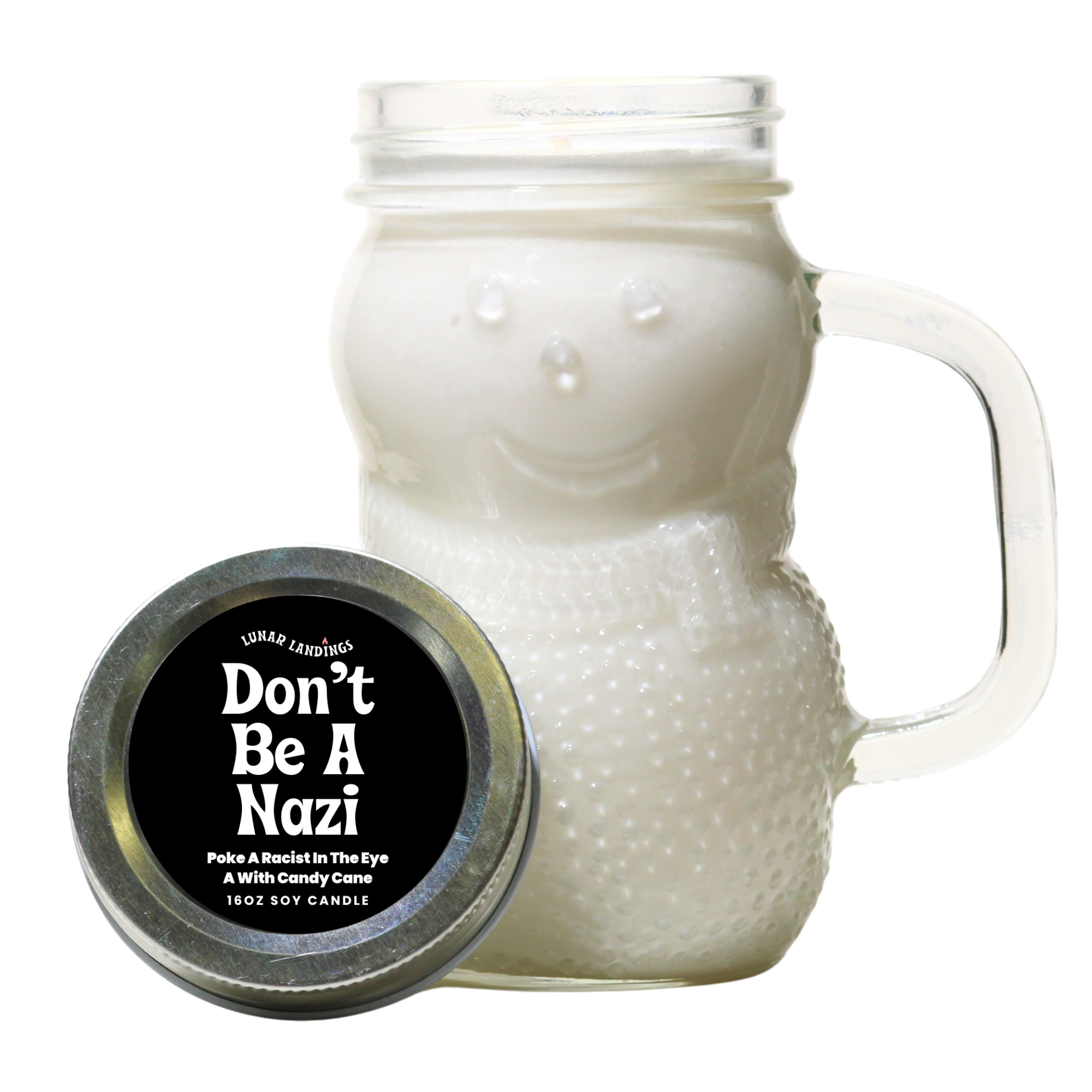Protest Snowman Soy Candle – Large 16oz (Pick Your Protest Label)