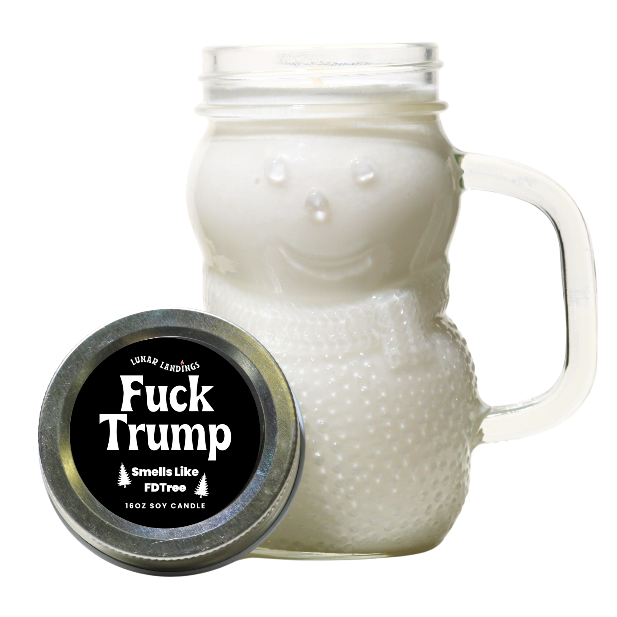 Protest Snowman Soy Candle – Large 16oz (Pick Your Protest Label)