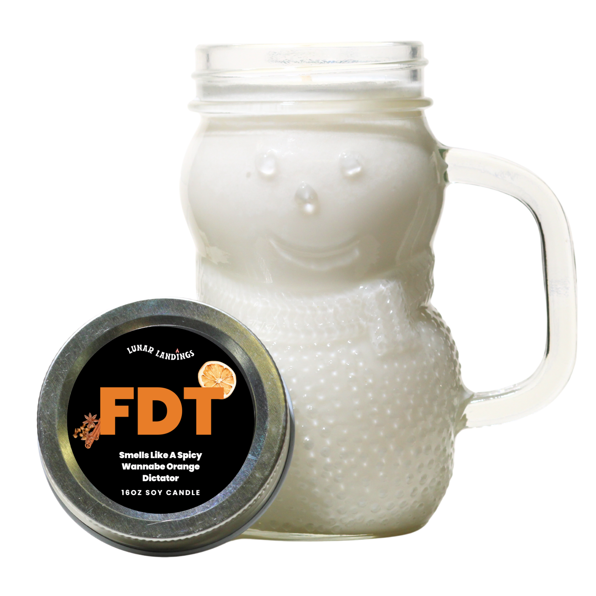 Protest Snowman Soy Candle – Large 16oz (Pick Your Protest Label)