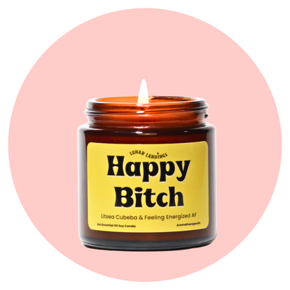 Happy Bitch, Litsea Cubeba Essential Oil Soy Candle