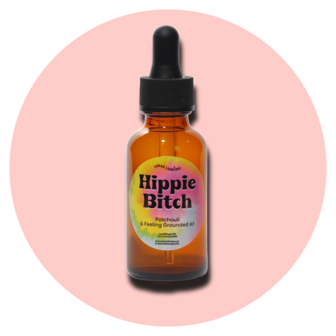 Hippie Bitch Car Freshener & Refill, Patchouli Essential Oil Infused