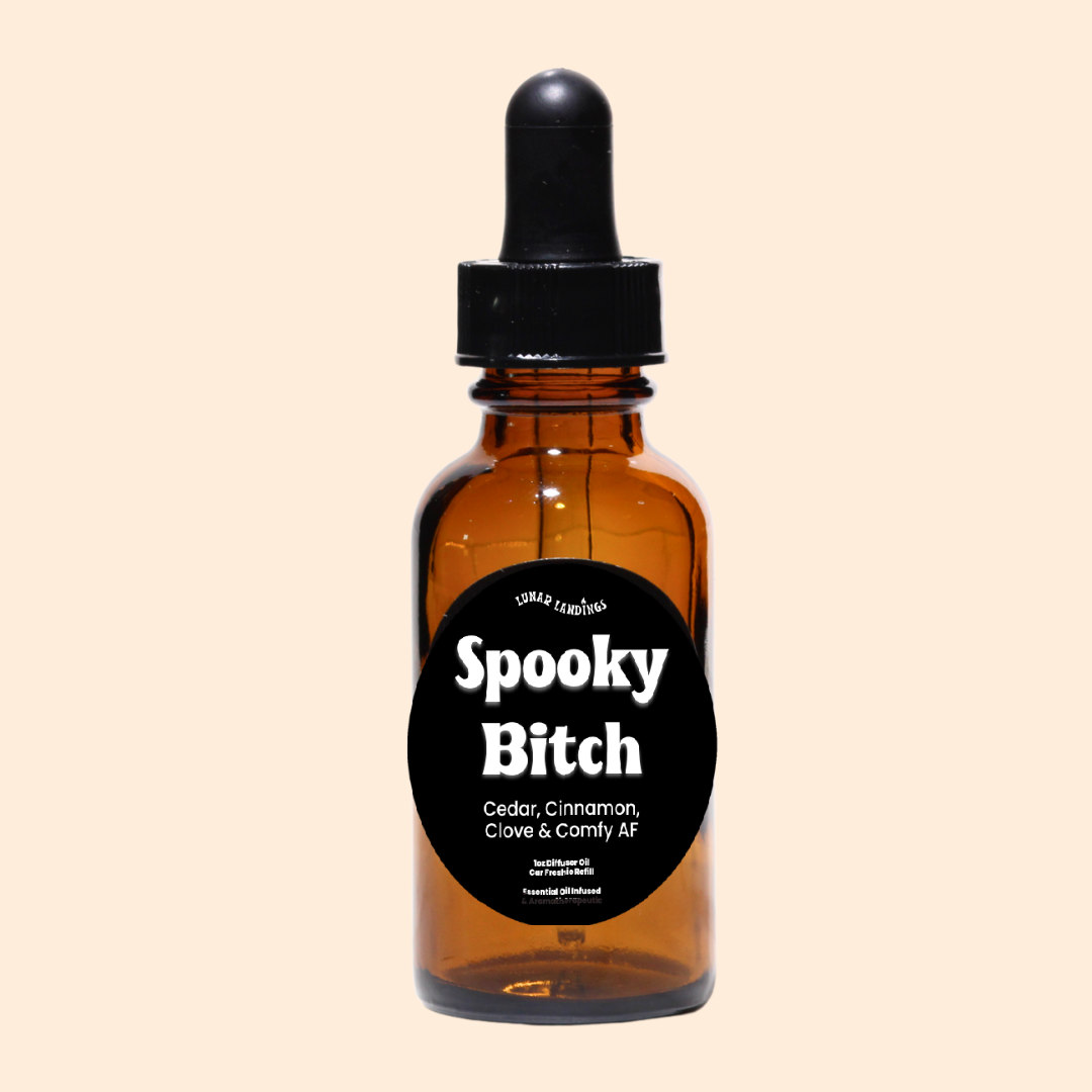 Spooky Bitch Car Freshener & Refill, Cedar, Cinnamon, & Clove Essential Oil Infused