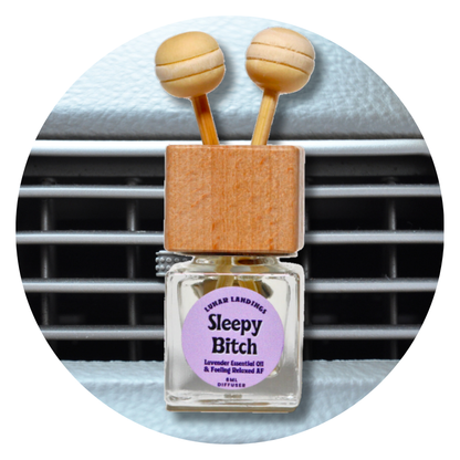 Sleepy Bitch Car Freshener & Refill, Lavender Essential Oil Infused