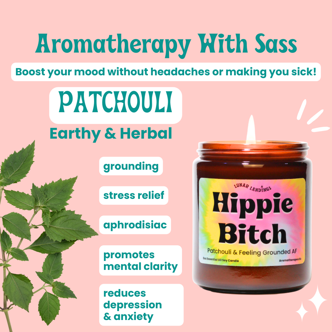 Hippie Bitch, Patchouli Essential Oil Soy Candle