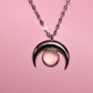 Moon Goddess Crescent Moonstone Necklace, Jewelry