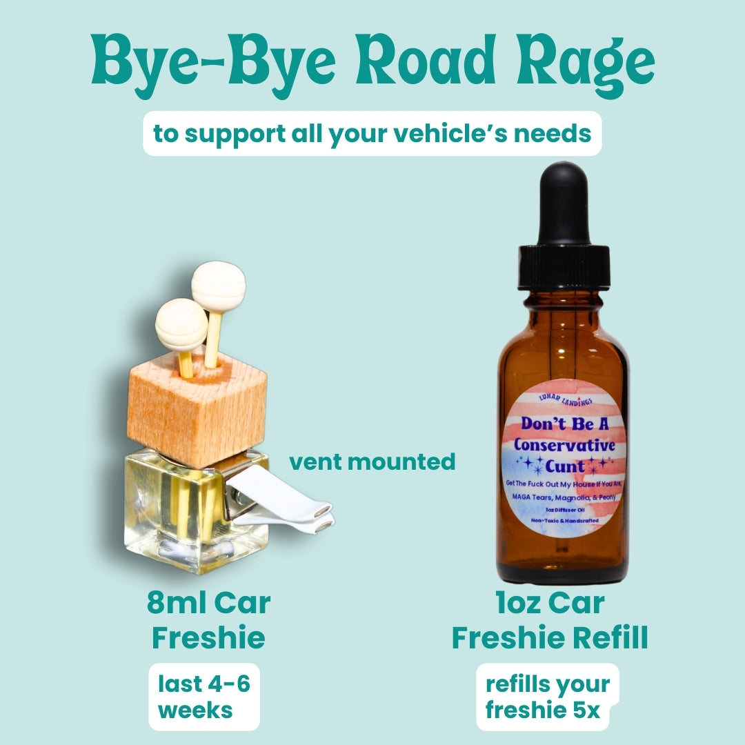 Flower Power Car Freshie Refill Dropper Bottle, 1oz Diffuser Oil