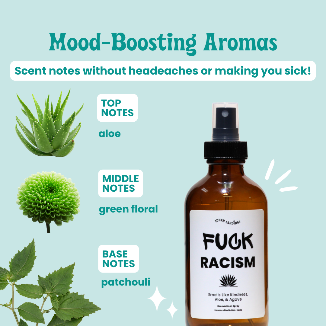 Smells Kindness, Aloe, & Agave Fuck Racism Room & Linen Spray