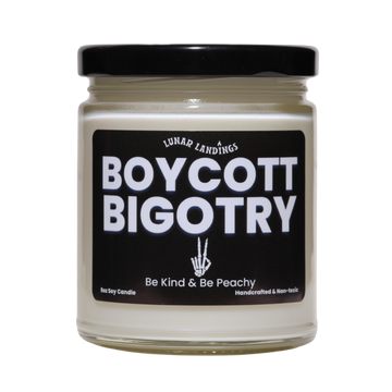 Smells Like Peaches & Boycotting Bigotry Soy Candle
