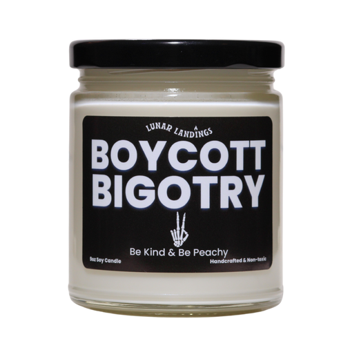 Smells Like Peaches & Boycotting Bigotry Soy Candle