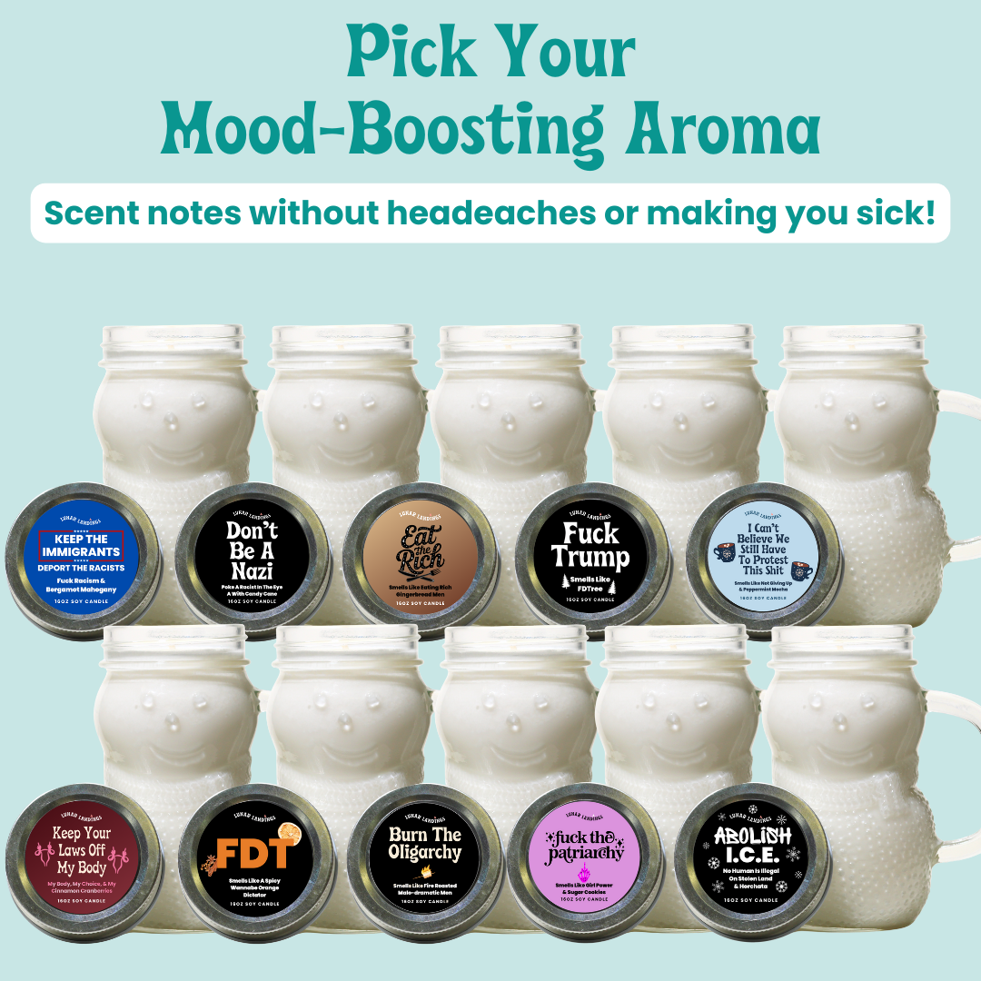 Protest Snowman Soy Candle – Large 16oz (Pick Your Protest Label)