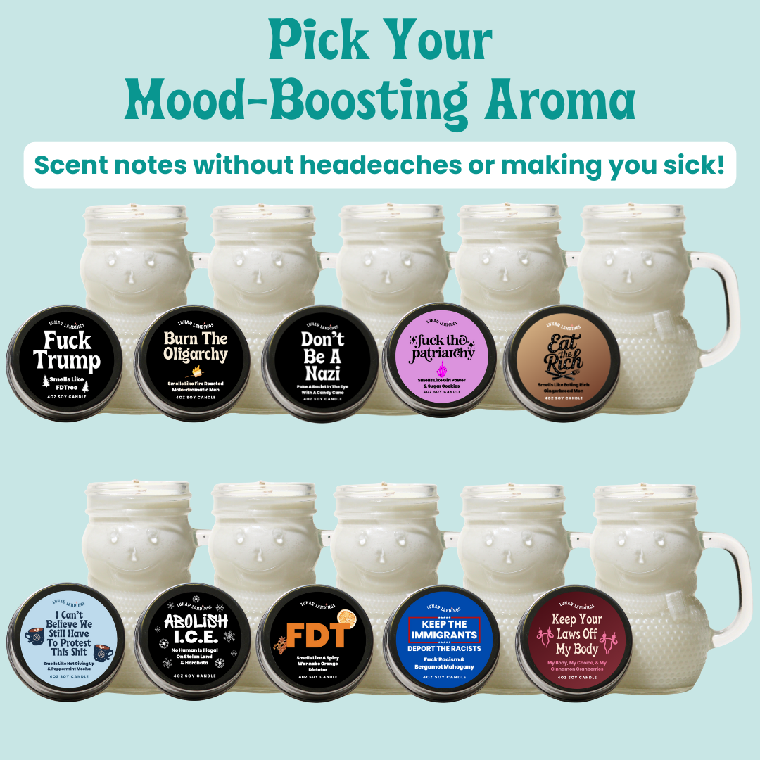 Protest Snowman Mini Soy Candle – Mini 4oz (Pick Your Protest Label)