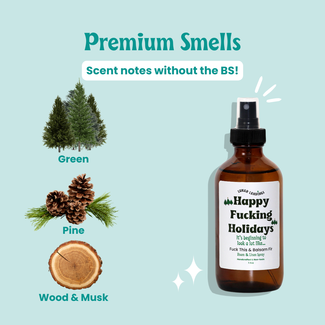 Balsam Fir Room Spray, Happy Fucking Holidays