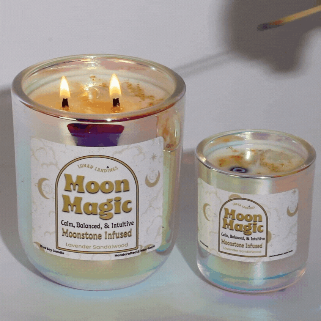 Moonstone Crystal Soy Candle