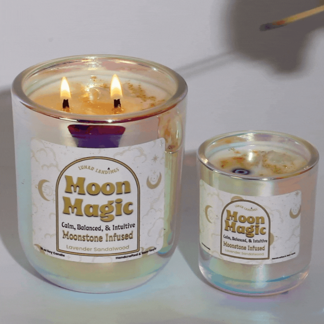 Moonstone Crystal Soy Candle