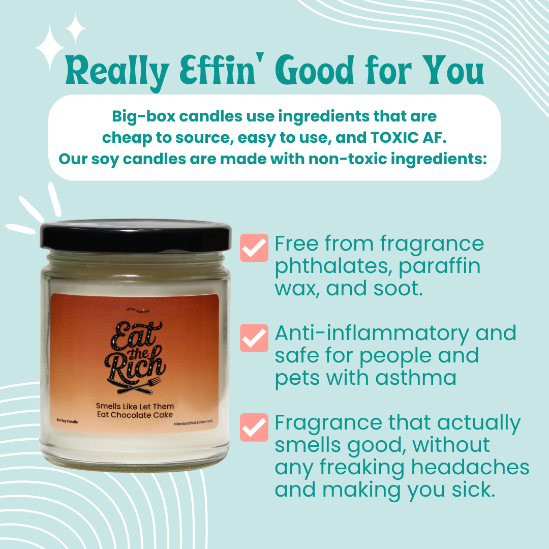 Eat The Rich Soy Candle: Smells Like Let Them Eat Chocolate Cake