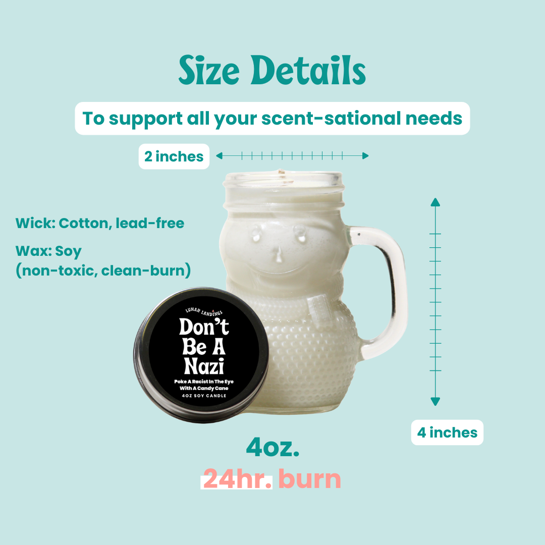 Protest Snowman Mini Soy Candle – Mini 4oz (Pick Your Protest Label)