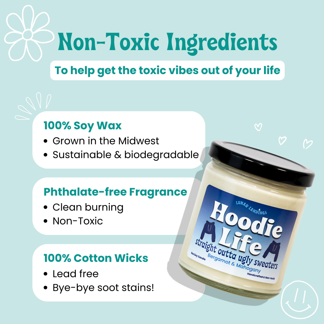 Hoodie Life, Bergamot & Mahogany Soy Candle