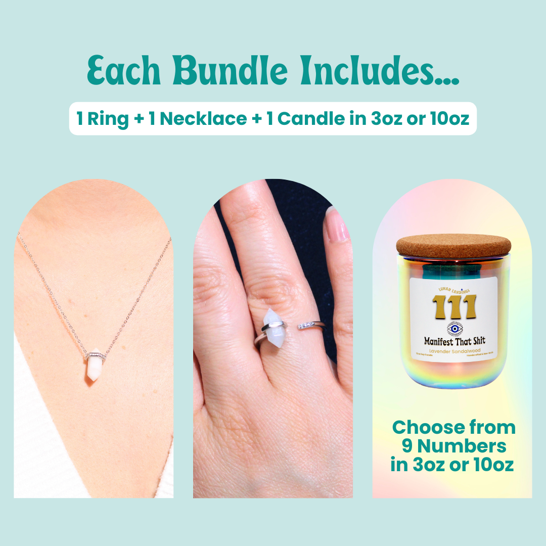 Free Spirit Bundle: Ring, Necklace, & Candle