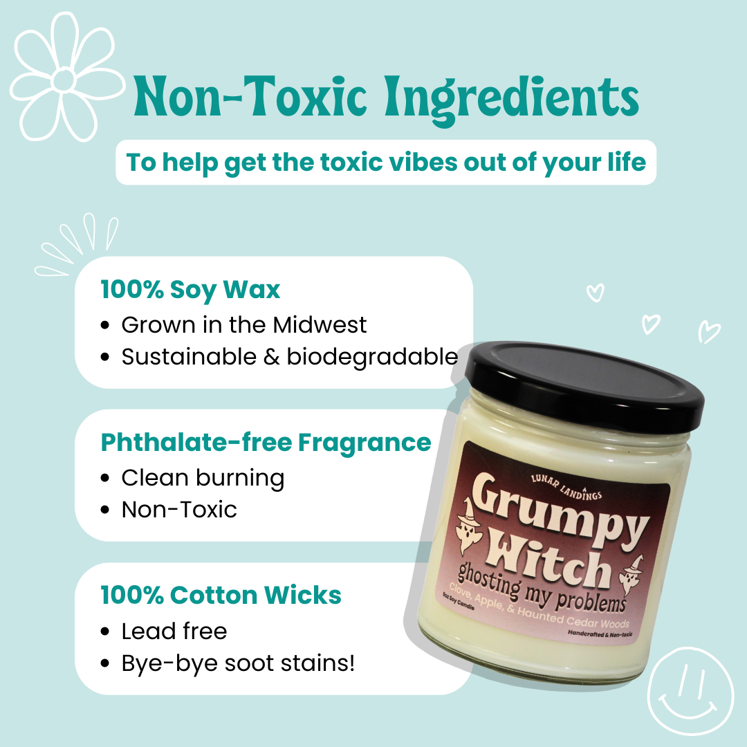Grumpy Witch, Clove, Apple, & Cedar Woods Soy Candle