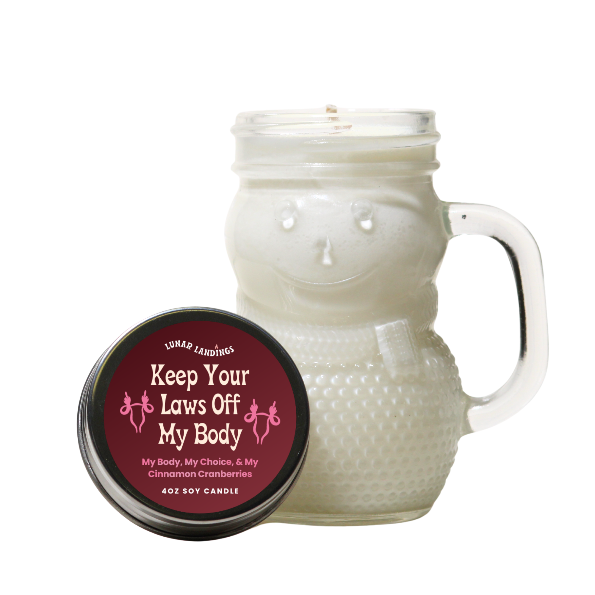 Protest Snowman Mini Soy Candle – Mini 4oz (Pick Your Protest Label)