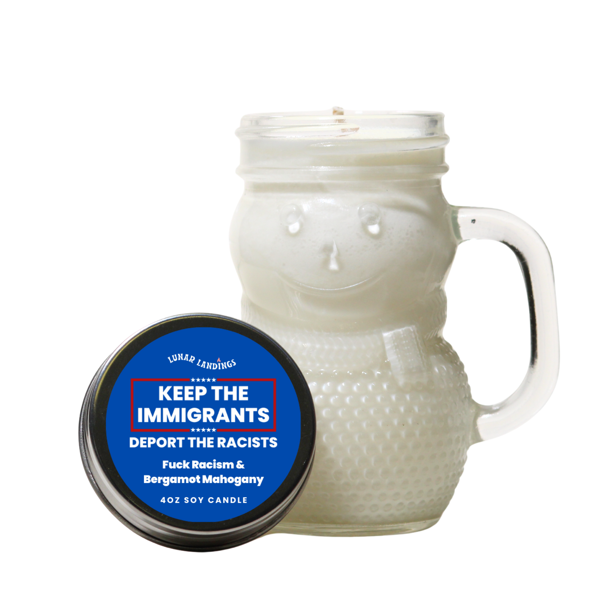 Protest Snowman Mini Soy Candle – Mini 4oz (Pick Your Protest Label)