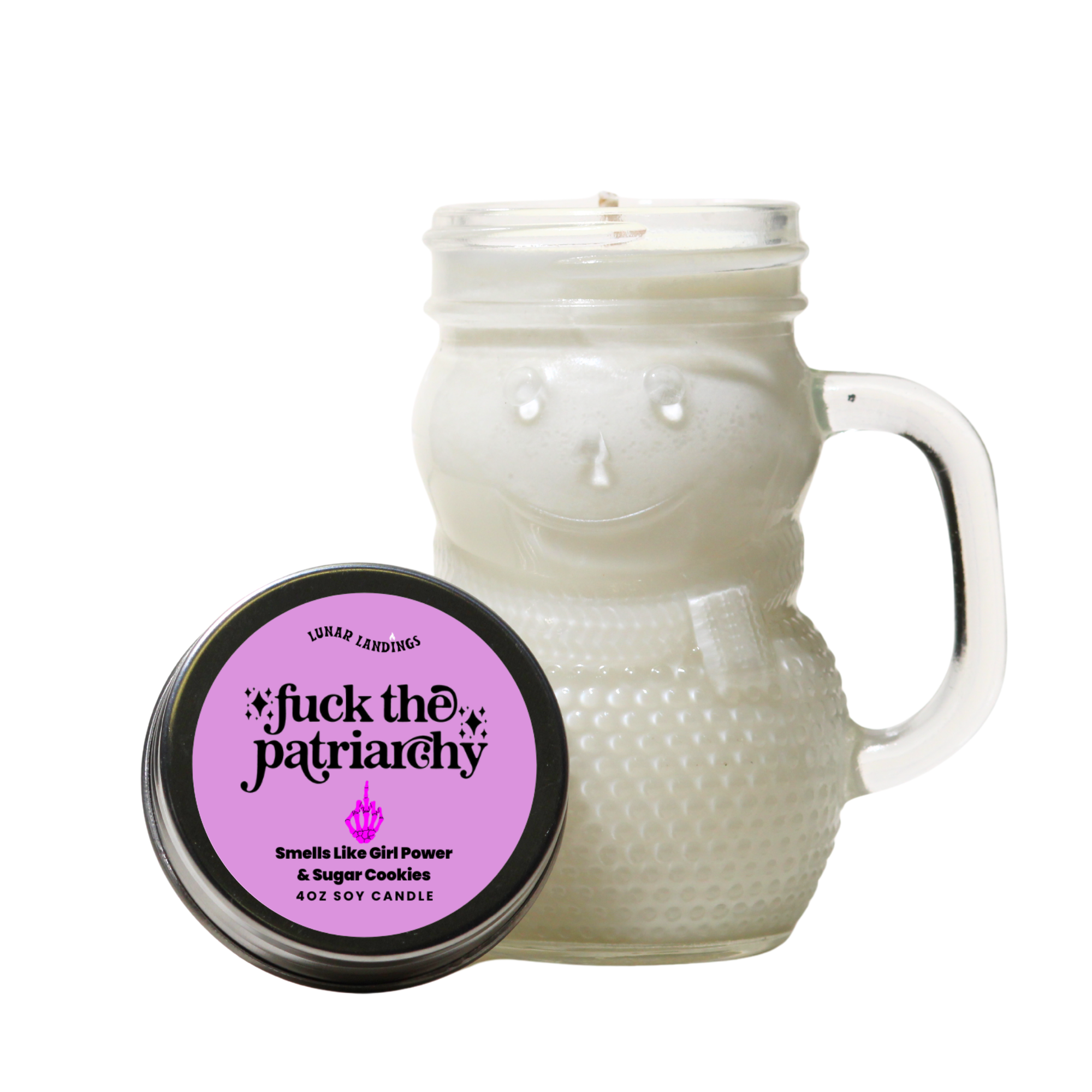 Protest Snowman Mini Soy Candle – Mini 4oz (Pick Your Protest Label)
