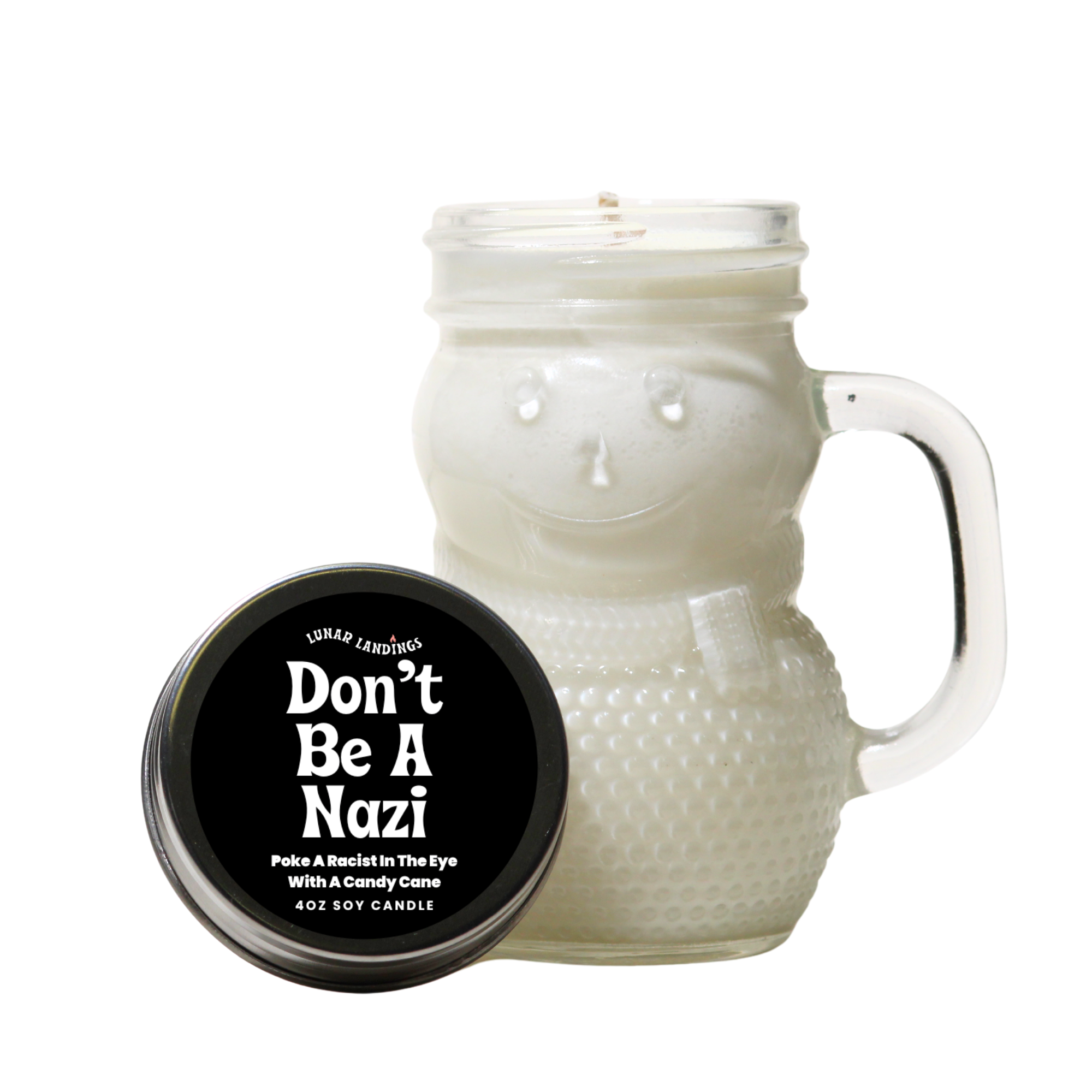 Protest Snowman Mini Soy Candle – Mini 4oz (Pick Your Protest Label)