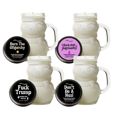 Build Your Own 4-Pack: Mini Protest Snowman Candles (4oz)