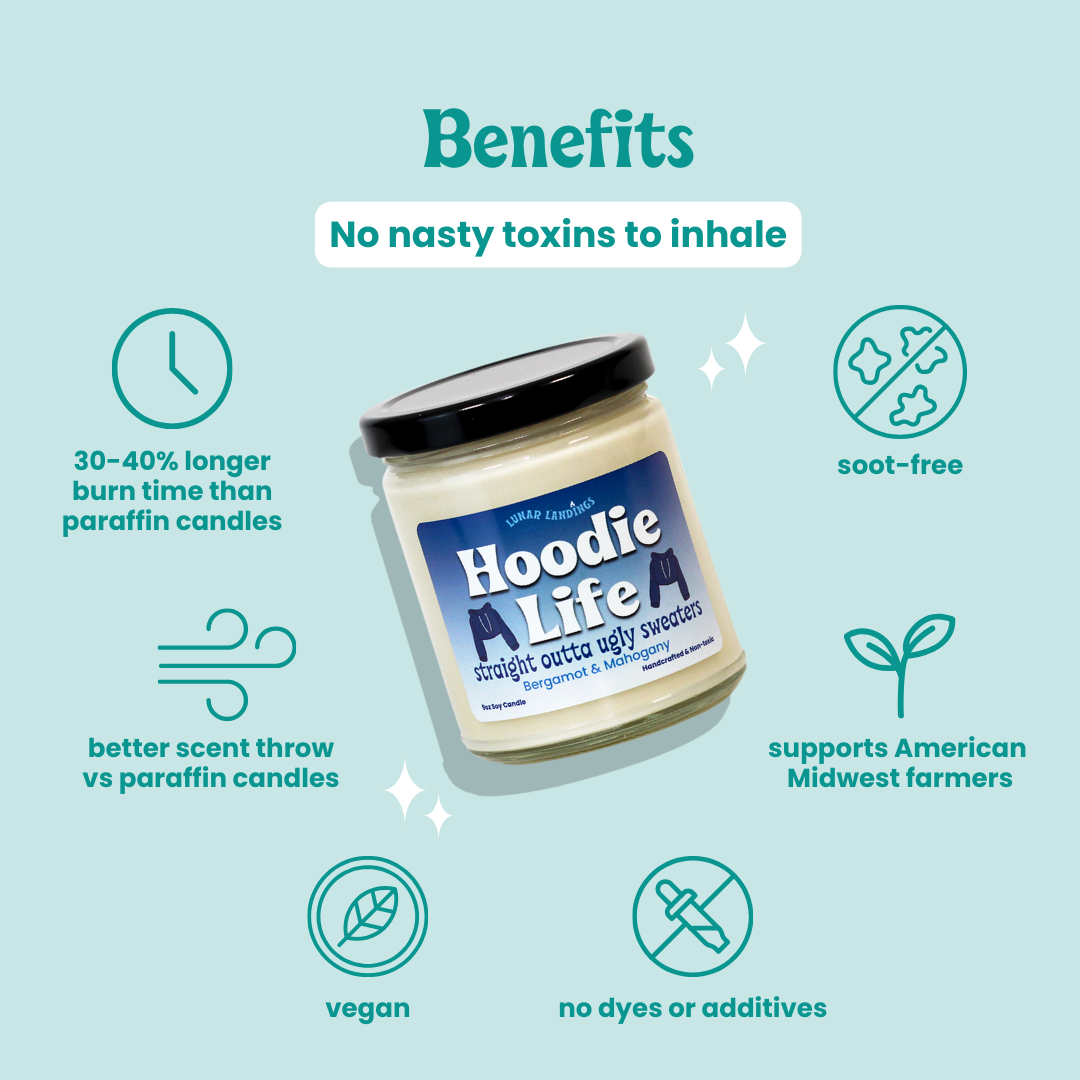 Hoodie Life, Bergamot & Mahogany Soy Candle