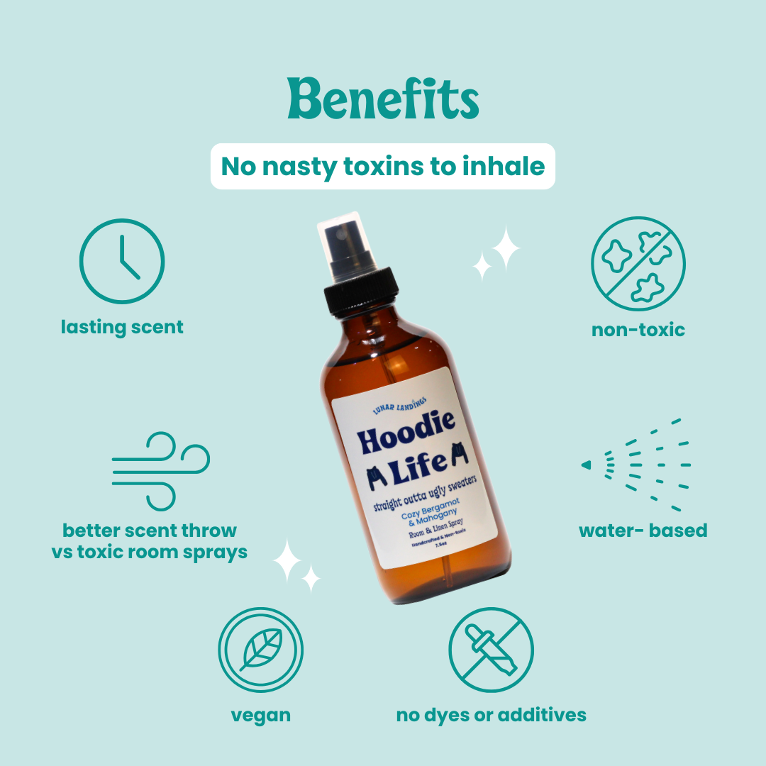 Bergamot Mahogany, Hoodie Life Room & Linen Spray