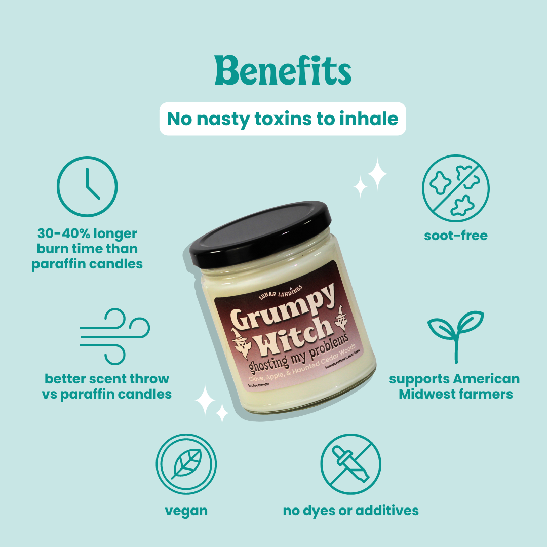 Grumpy Witch, Clove, Apple, & Cedar Woods Soy Candle
