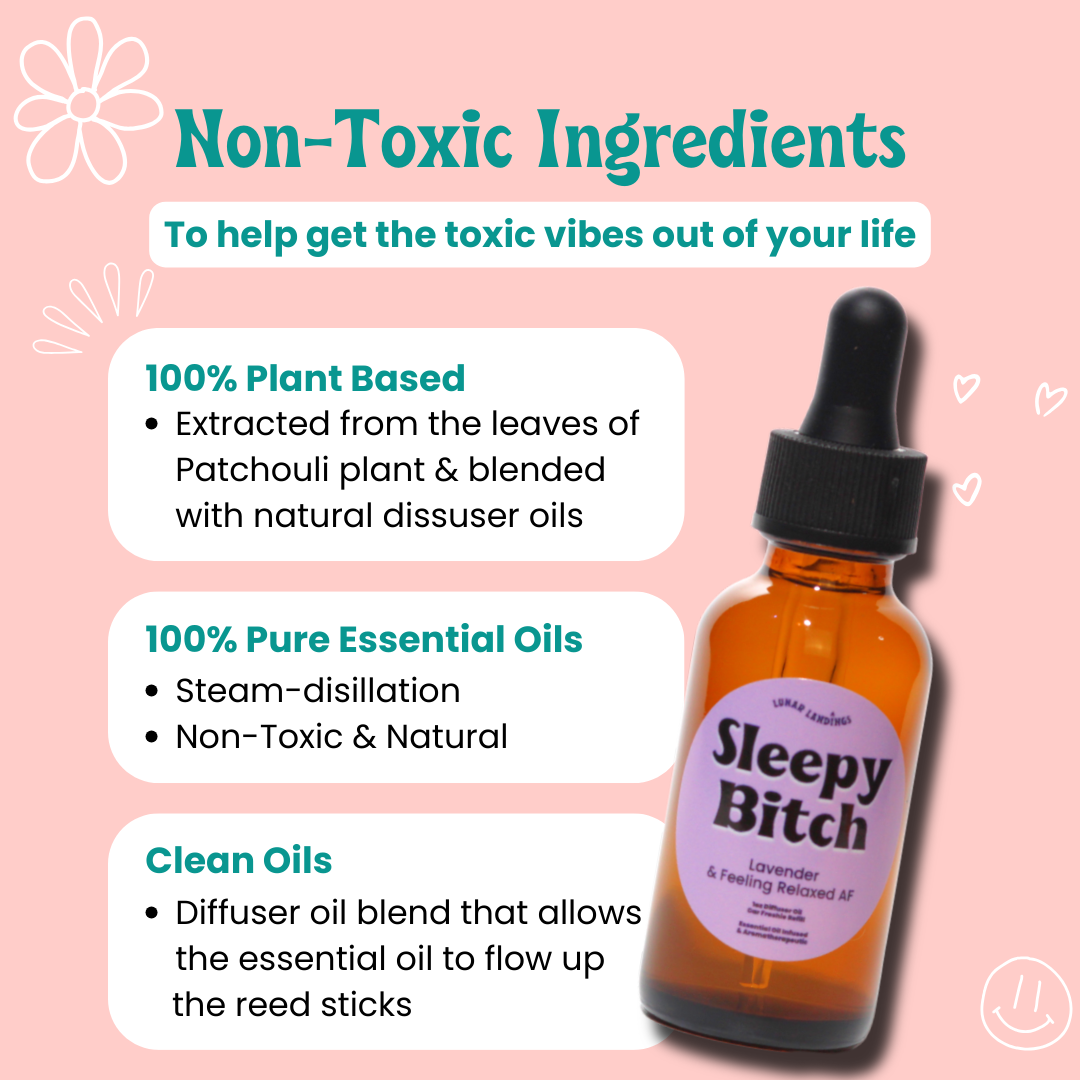 Sleepy Bitch Car Freshener & Refill, Lavender Essential Oil Infused
