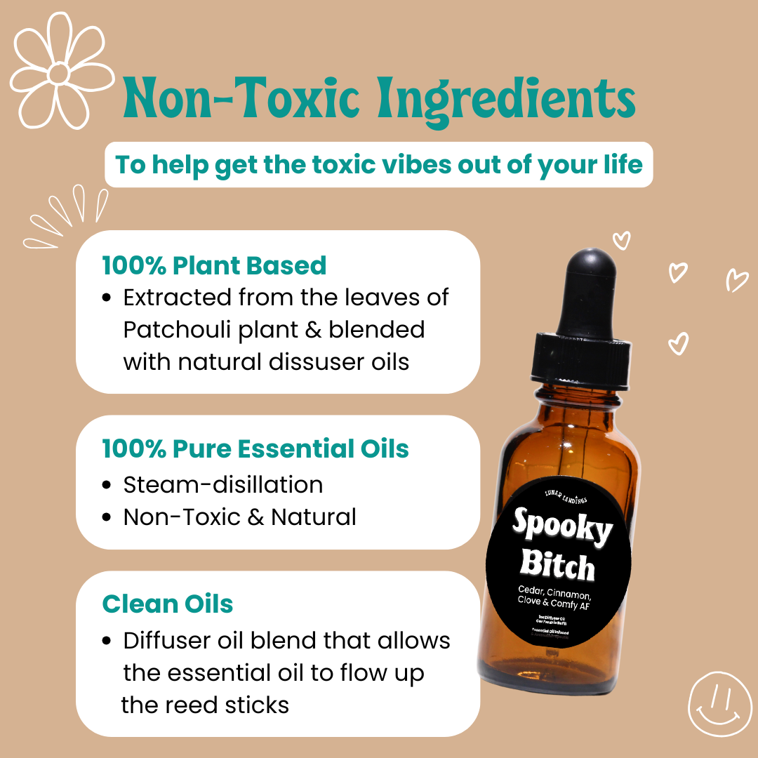 Spooky Bitch Car Freshener & Refill, Cedar, Cinnamon, & Clove Essential Oil Infused