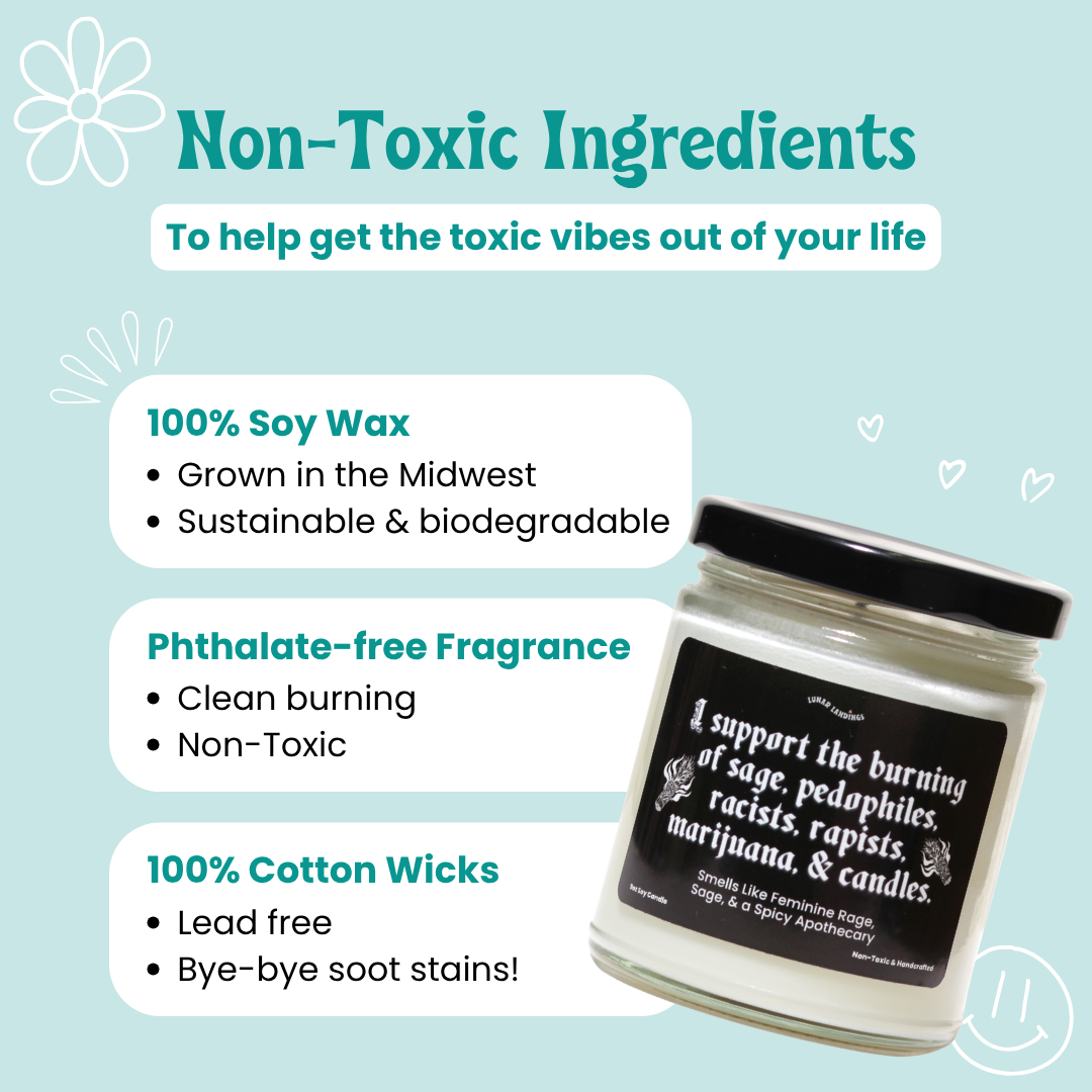 Burning Of Candle: Smells Like Feminine Rage, Sage & a Spicy Apothecary
