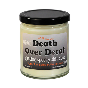 Death Over Decaf, Pumpkin Spice Latte Soy Candle