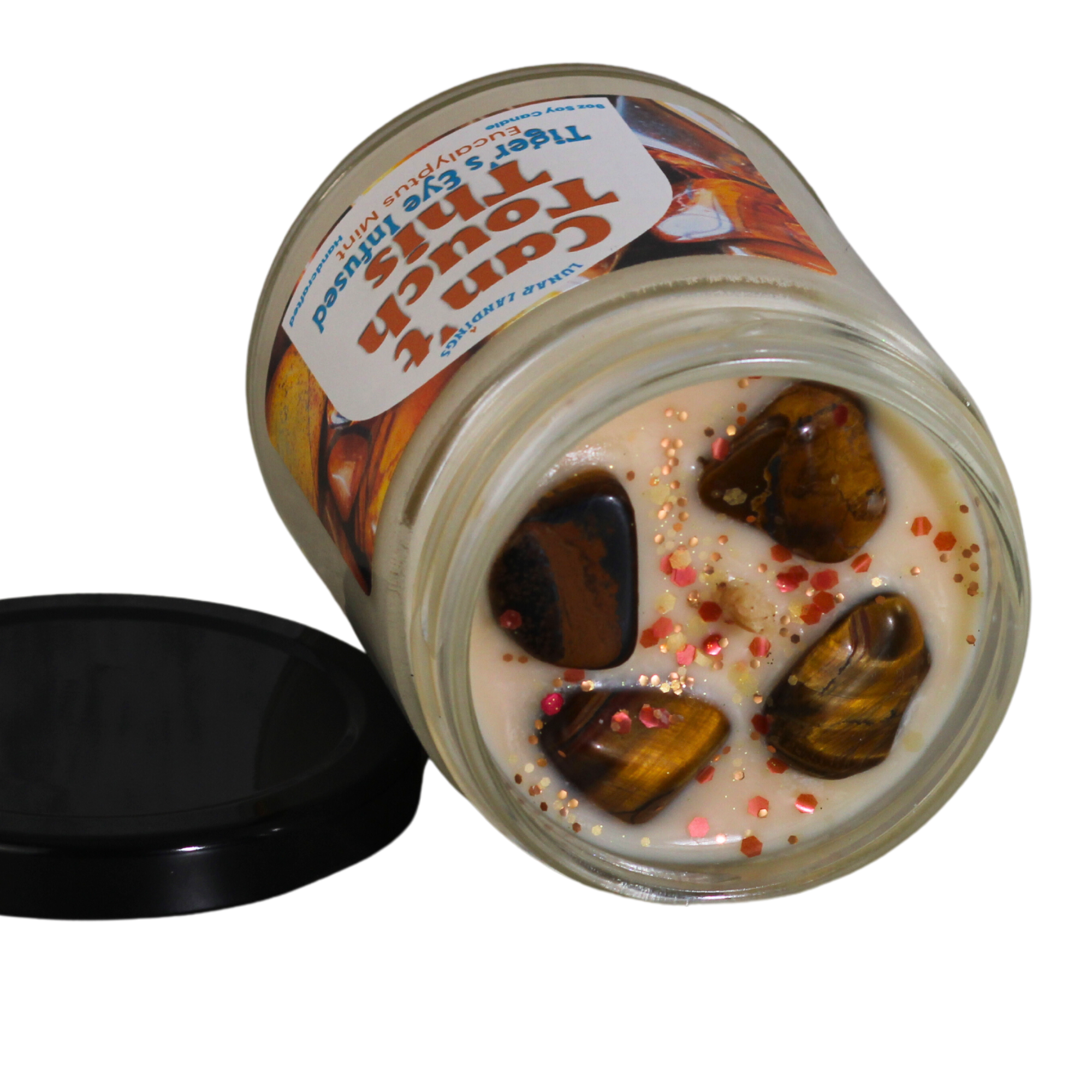 Tiger's Eye Crystal Soy Candle- #CantTouchThis