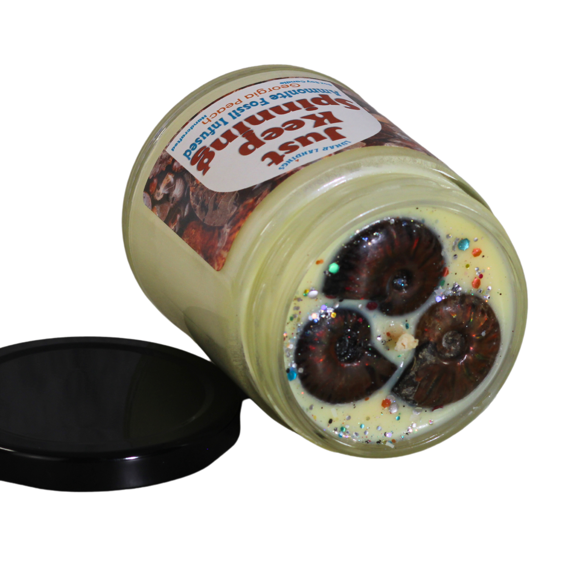 Ammonite Fossil Soy Candle