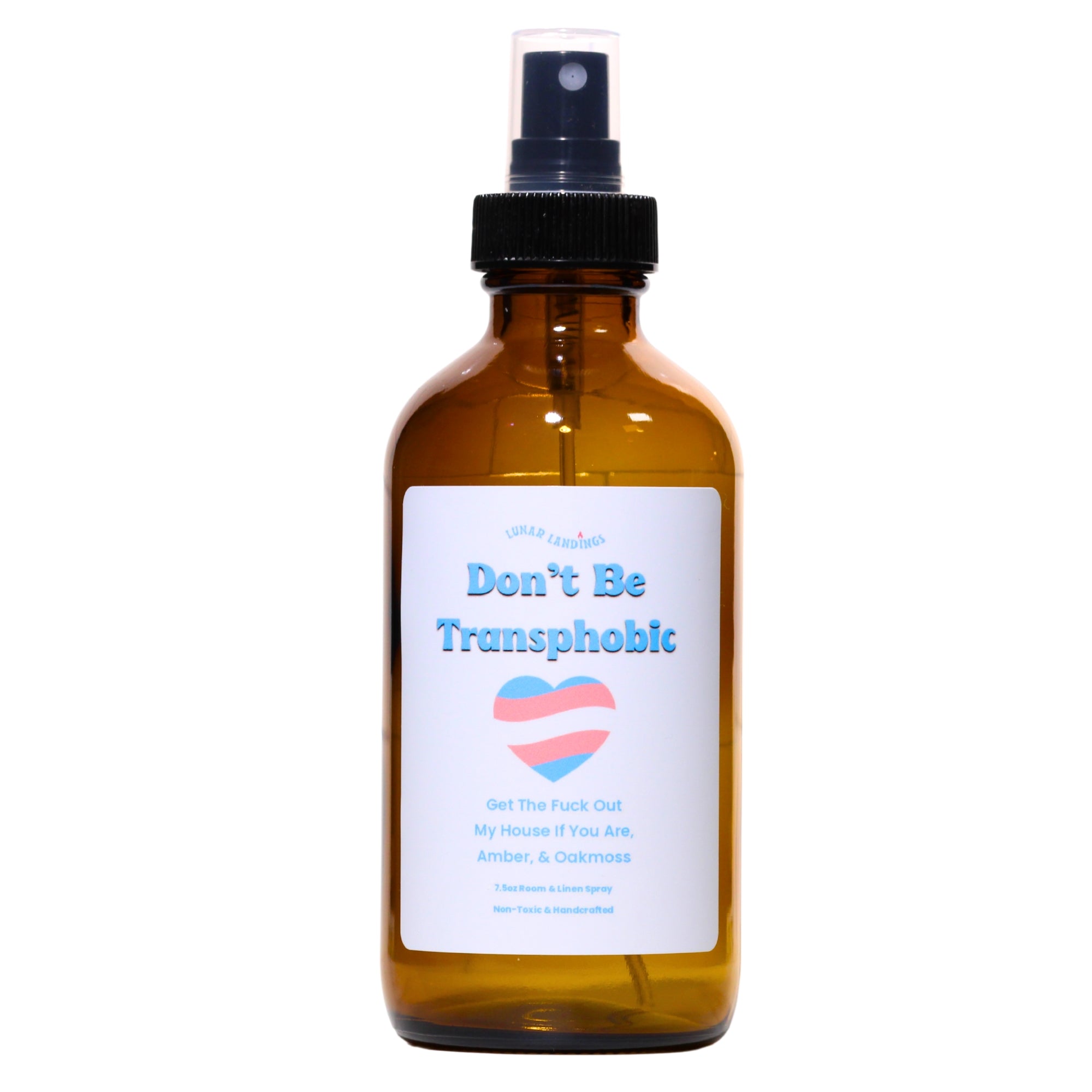 Don't Be Transphobic, Amber, & Oakmoss Room & Linen Spray