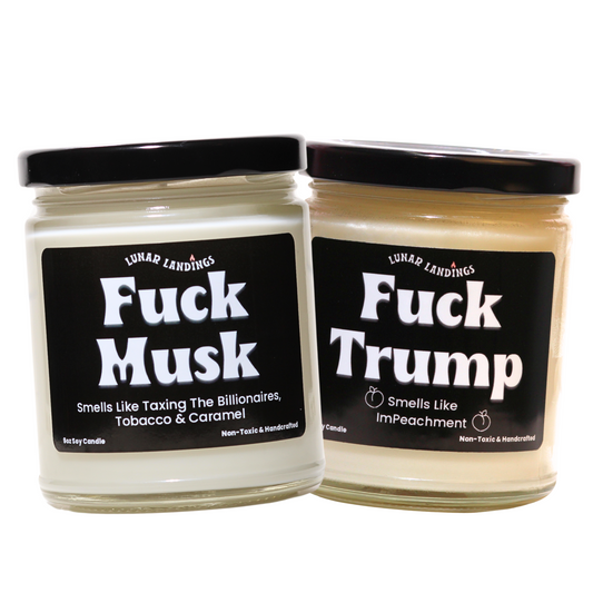 Smells Like Fuck Musk & Fuck Trump Candle Bundle