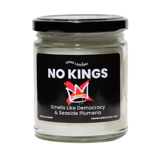 Smells Like Democracy, No King, & Seaside Plumeria Soy Candle