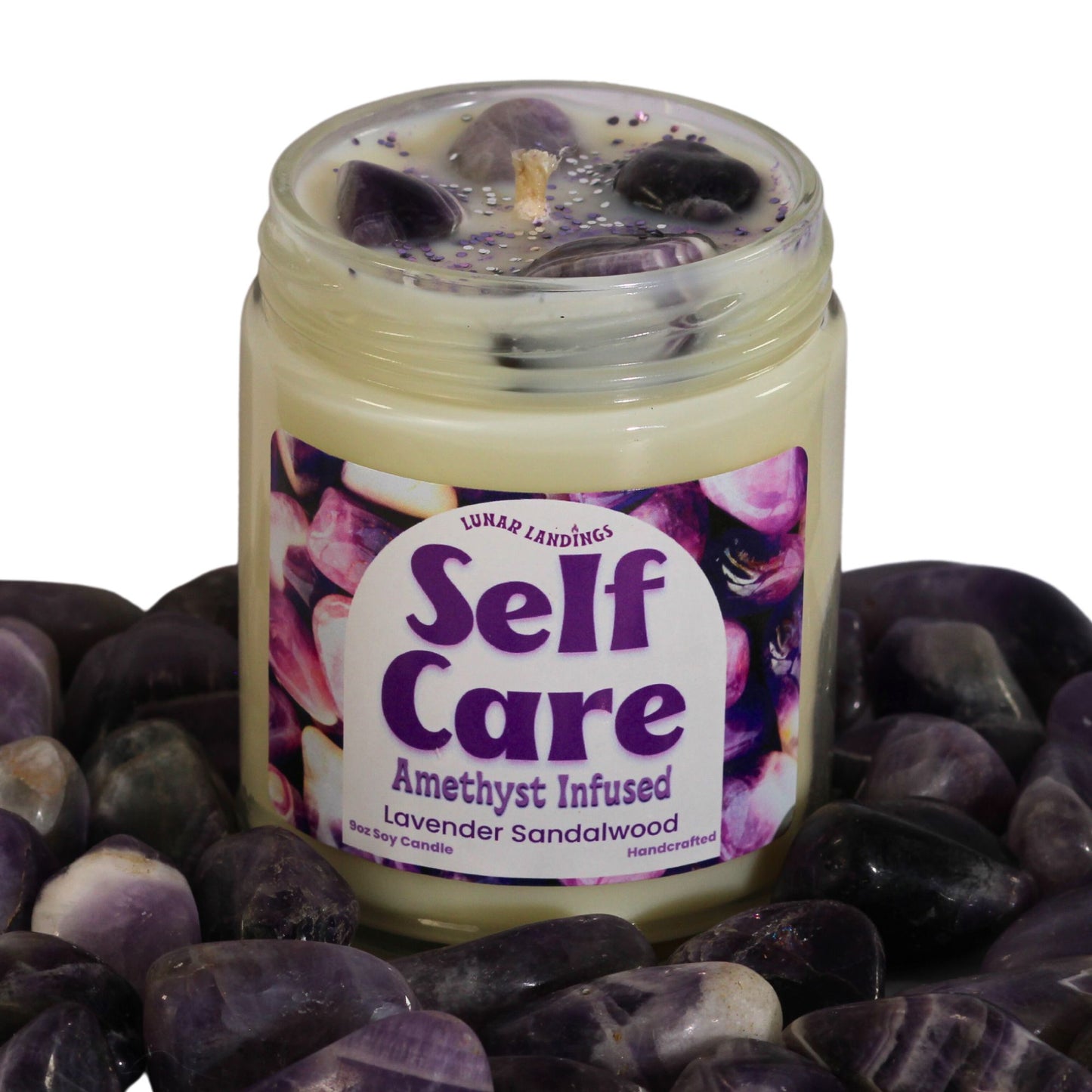 Amethyst Soy Crystal Candle